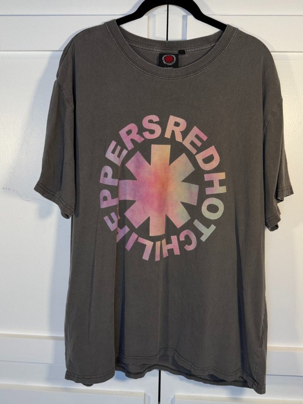 Gray Pink Men's Red Hot Chili Peppers Band Tee XXL